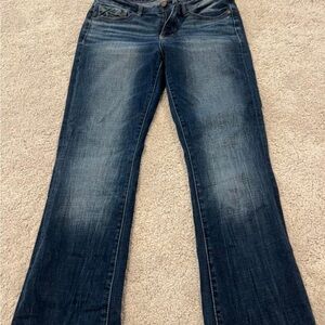Buckle Dark Blue Straight Leg Jeans